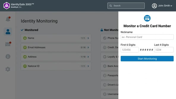 1 API Mockup - Identity Monitoring - Add Item - Credit Card - 1 Input - DESKTOP cropped