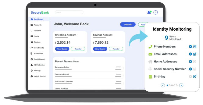 Online Banking Account with Micro-Experience
