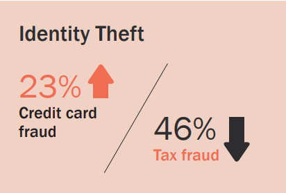 Identity theft statistic on credit card and tax fraud