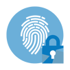 Thumbprint and Lock Icon