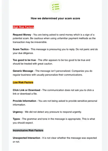 ScamAssist Email_Scam Score