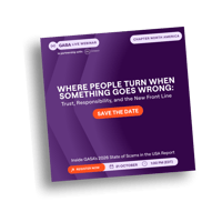 GASA live webinar, October 21: Where People Turn When Something Goes Wrong