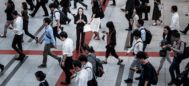 Woman Standing in Crowd, No Overlay Image_980x450