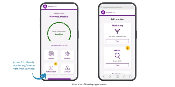 Smart home app mockup