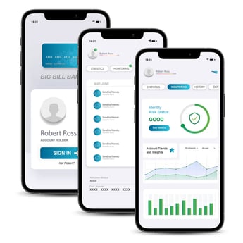Banking app mockup