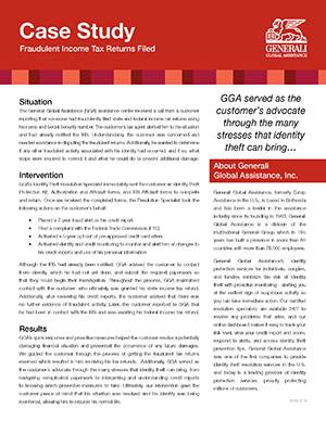 GGA - IDT Case Study - Fraudulent Income Tax Returns Filed_15598_0116 GGA - IDT Case Study - Fraudulent Income Tax Returns Filed_15598_0116